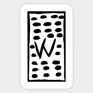 Letter W uppercase Sticker